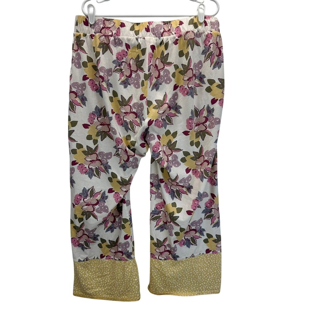 Pact Women's Natural Organic Cotton Staycation Sleep Pant Pink Floral XL - Picture 3 of 14